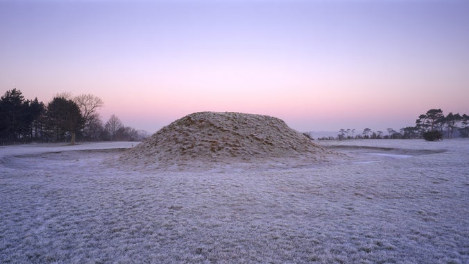 A frosty morning at the Royal Burial Ground at Sutton Hoo